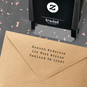 Return Address   Vintage Typewriter Simple Self-inking Stamp