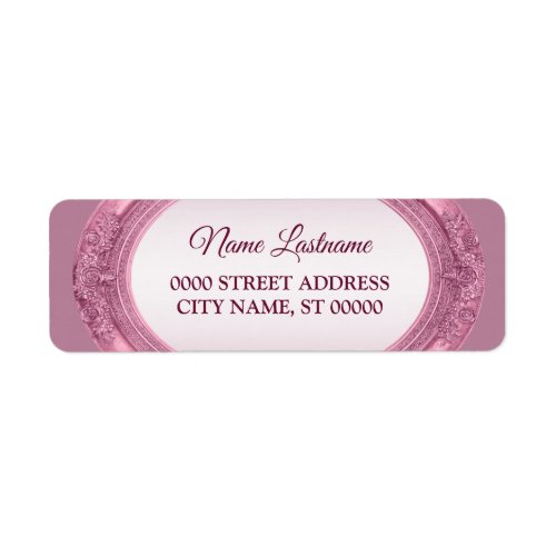 Return Address Wedding Dusty Rose Blush Pink Label