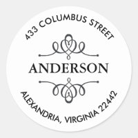 Return Address with Decorative Emblem