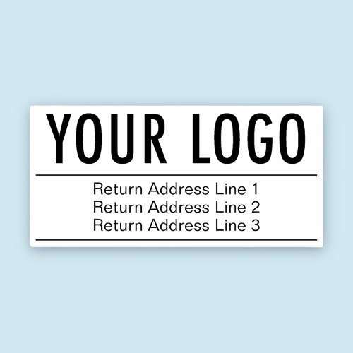 Return Address with Your Company Logo Large Custom Self_inking Stamp