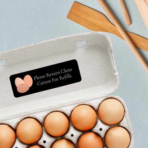 Return Carton Egg Carton Label