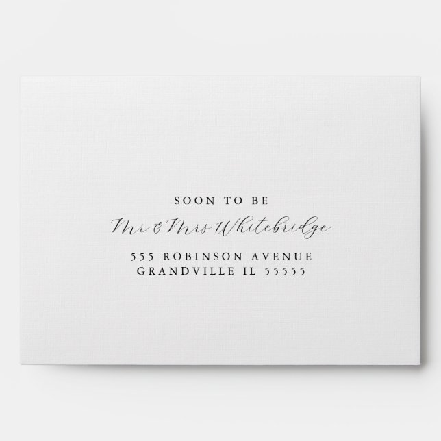 Return Elegant Envelopes Soon to be Mr &Mrs  (Front)