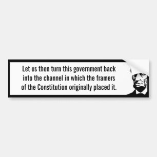 Return Government to Constitution (Lincoln) Bumper Sticker