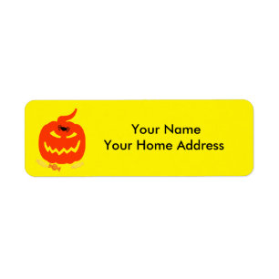 Return Label Address Label with Halloween Theme