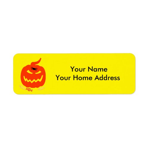 Return Label Address Label with Halloween Theme
