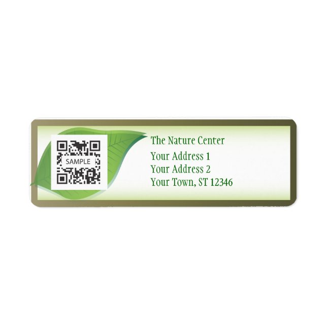 Return Label Template Nature Center (Front)