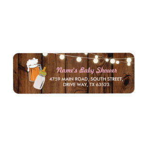 Return Labels baby Shower Brewing Brew Beer