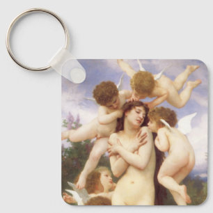 Return of Spring (Le Printemps) by Bouguereau Keychain