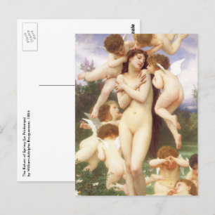 Return of Spring (Le Printemps) by Bouguereau Postcard