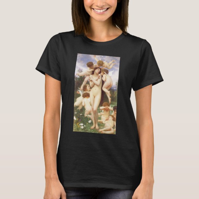 Return of Spring (Le Printemps) by Bouguereau T-Shirt (Front)