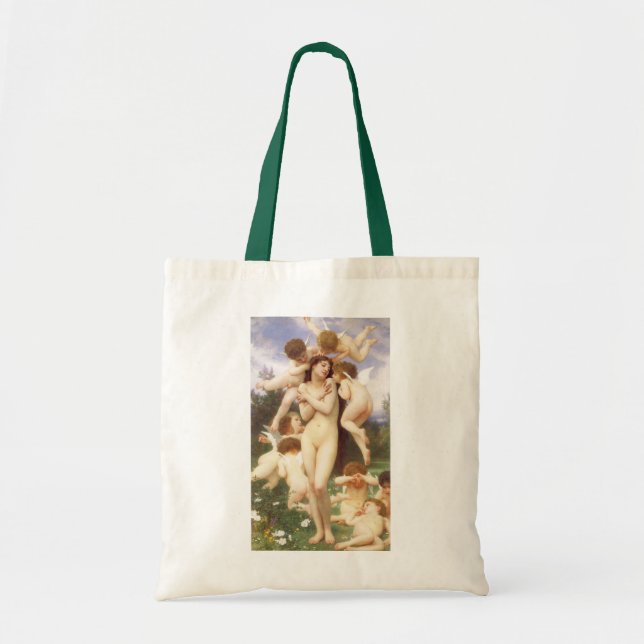 Return of Spring (Le Printemps) by Bouguereau Tote Bag (Front)