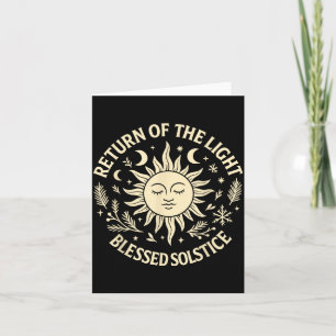 Return Of The Light Blessed Solstice Celestial Sun Card