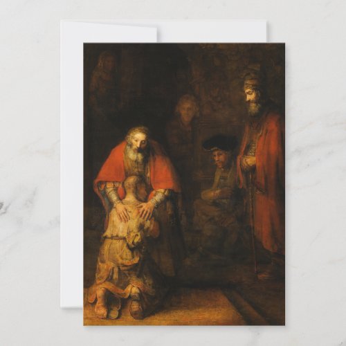 Return of the Prodigal Son by Rembrandt van Rijn Invitation