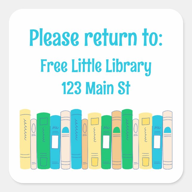 Return this book to neighborhood library sticker (Front)