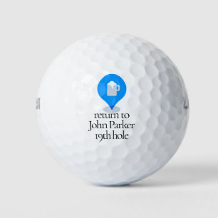 Return to 19th hole custom name golf balls
