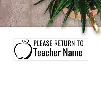 Return To Custom Teacher Name Classroom Self-inking Stamp by ForTeachersOnly at Zazzle