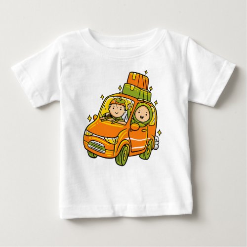 Return to home town by car baby T_Shirt