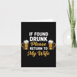 Return to My Wife Engagement Fiancé Couple Husband Card