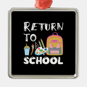 Return To School Metal Ornament