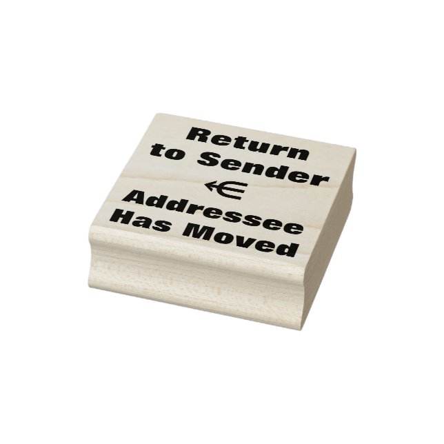 "Return to Sender" "Addressee Has Moved" Rubber Stamp (Stamp)
