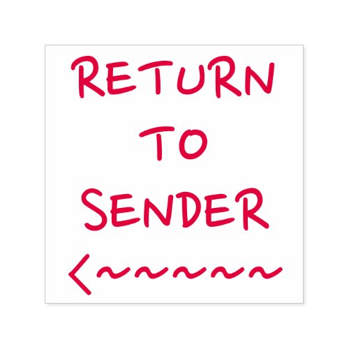RETURN TO SENDER and Arrow Sign Rubber Stamp