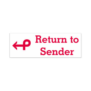 "Return to Sender" + Arrow Rubber Stamp