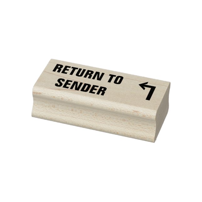 "RETURN TO SENDER" + Arrow Rubber Stamp (Stamp)