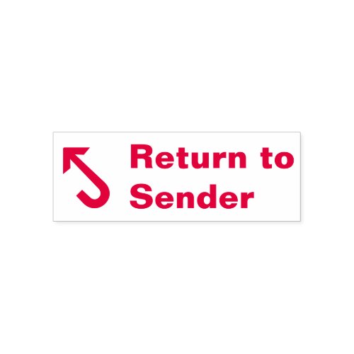 Return to Sender  Arrow Rubber Stamp