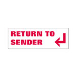[ Thumbnail: "Return to Sender" + Arrow Self-Inking Stamp ]