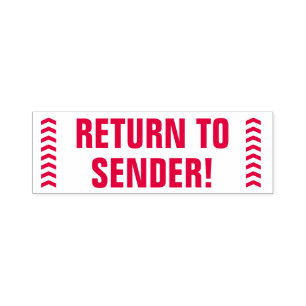 "RETURN TO SENDER!" & Arrows Rubber Stamp