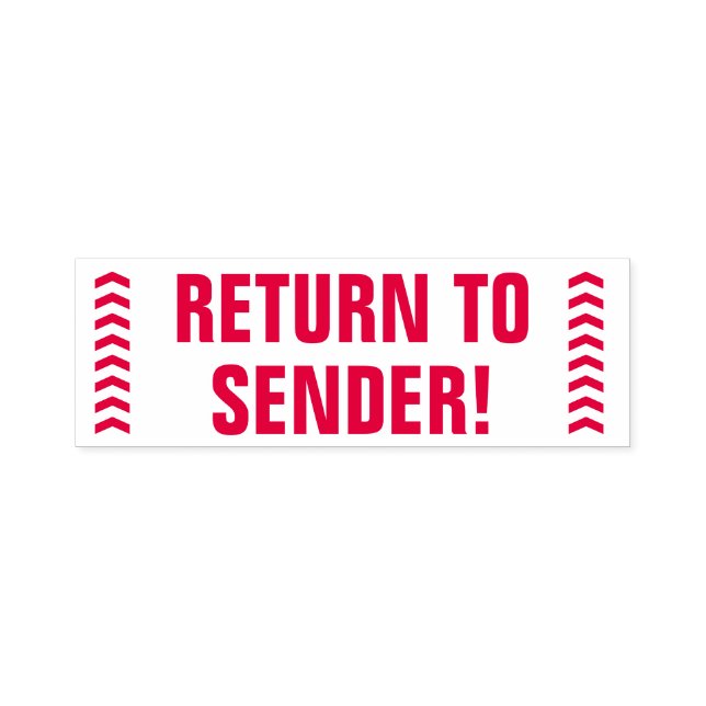 "RETURN TO SENDER!" & Arrows Rubber Stamp (Design)