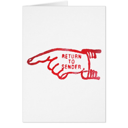 Return To Sender Card