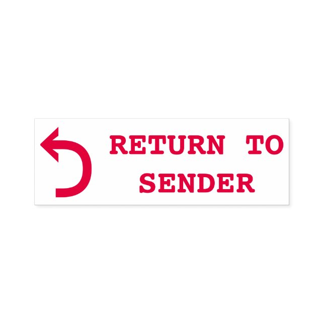 "RETURN TO SENDER" + Curved Arrow Self-inking Stamp (Design)