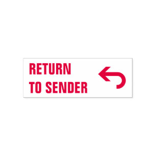 "RETURN TO SENDER" + Curved Arrow Self-inking Stamp