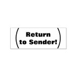 [ Thumbnail: "Return to Sender!" + Curved Lines Rubber Stamp ]