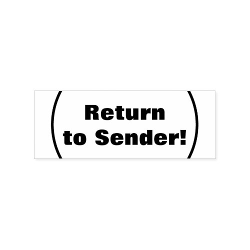 Return to Sender  Curved Lines Rubber Stamp