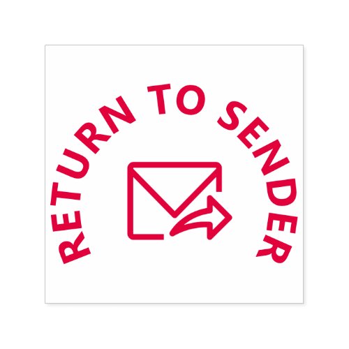 RETURN TO SENDER  Envelope_And_Arrow Icon Self_inking Stamp