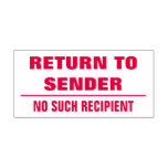 [ Thumbnail: "Return to Sender" + "No Such Recipient" + Line Self-Inking Stamp ]