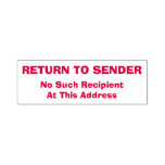 [ Thumbnail: "Return to Sender" "No Such Recipient ..." Self-Inking Stamp ]