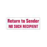 [ Thumbnail: "Return to Sender", "No Such Recipient" Self-Inking Stamp ]