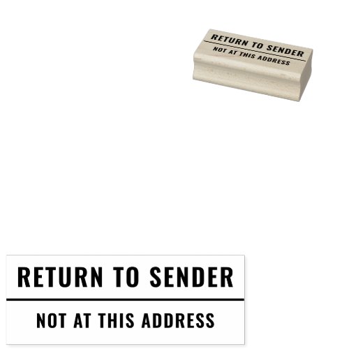 Return to sender not at this address rubber stamp