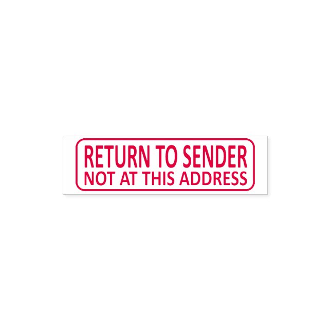 Return To Sender ''Not At This Address'' Self-inking Stamp (Design)