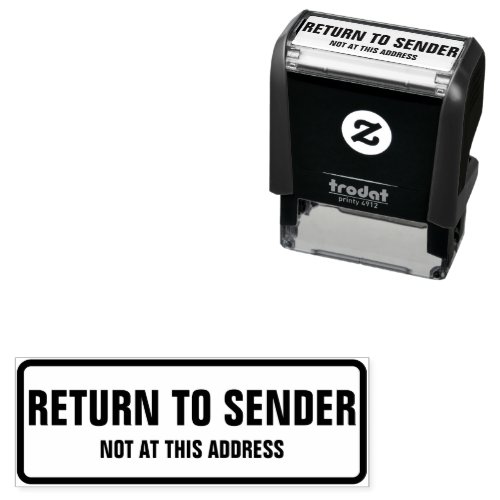 Return To Sender Not At This Address Template Self_inking Stamp