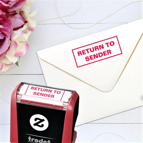 Return To Sender Or Custom Text Business Office Self_inking Stamp