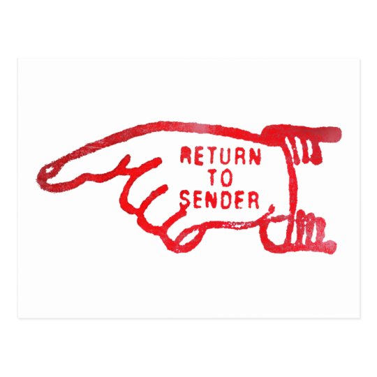 Return To Sender Postcard | Zazzle.com