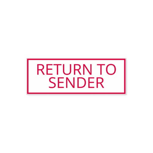 Return to Sender Red Self_inking Stamp