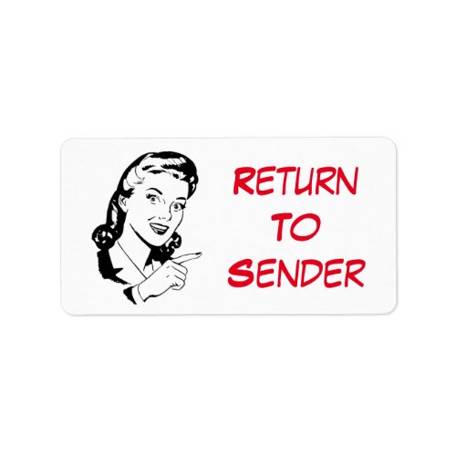 Return To Sender RTS Retro Lady Sticker