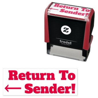 "Return To Sender!" Rubber Stamp | Zazzle