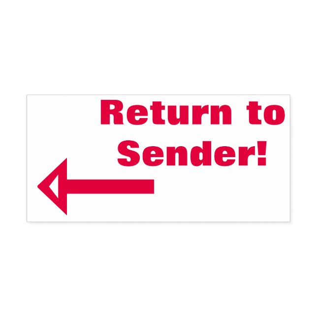 "Return to Sender!" Rubber Stamp (Design)