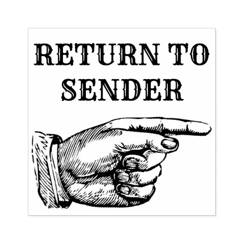 Return to sender rubber stamp